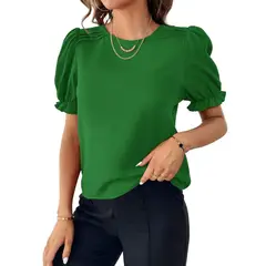 BLWOENS - Polera manga corta para mujeres - Verde