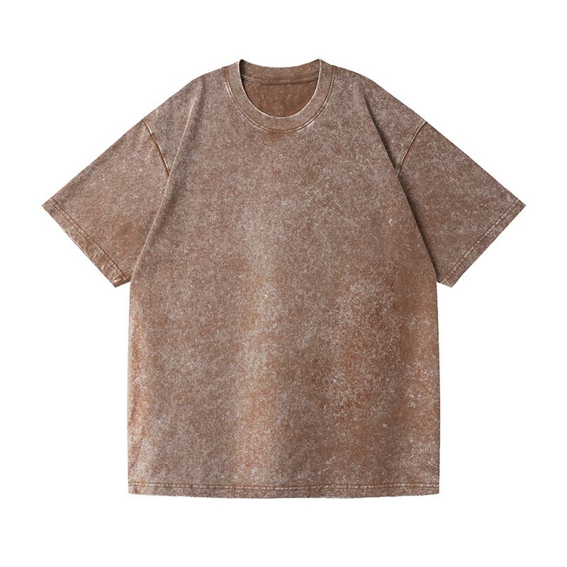 BLWOENS - polera de manga corta de verano para hombres y mujeres - Marrón