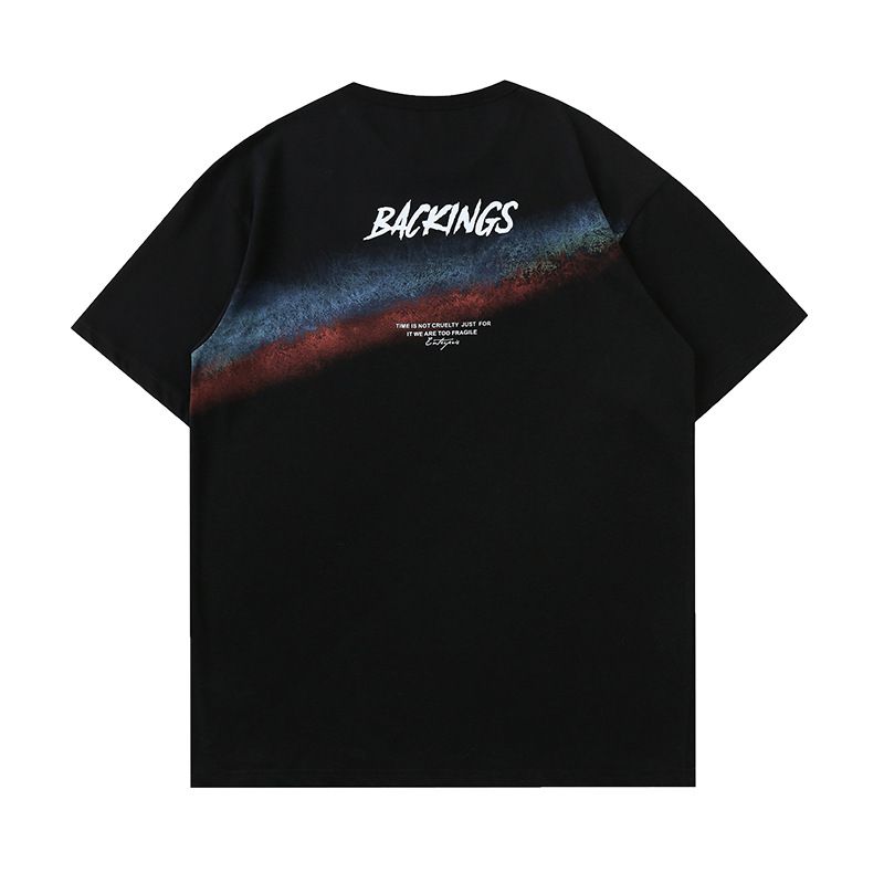 BLWOENS - polera de manga corta de verano para hombres y mujeres - Negro