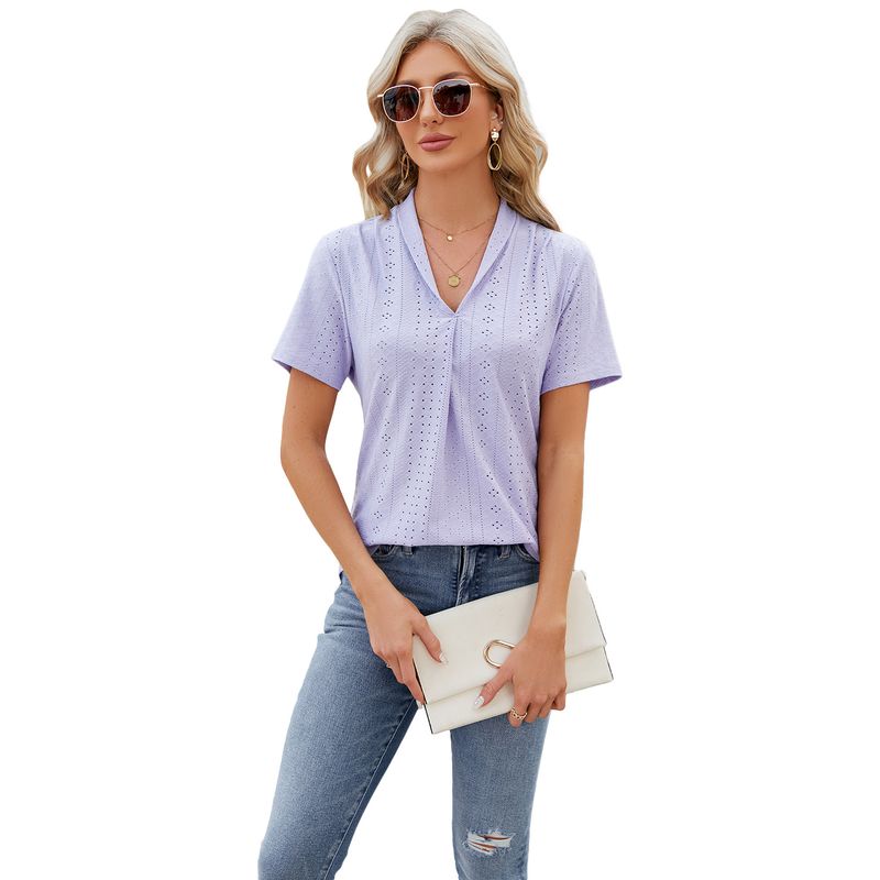BLWOENS - Polera manga corta para mujeres - Morado