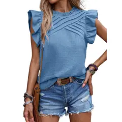 BLWOENS - Polera manga corta Mujer - Azul