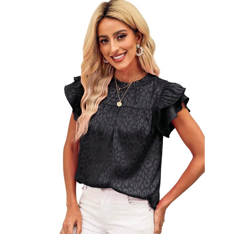 BLWOENS - Polera Manga Corta Mujer - Negro