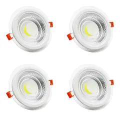 GENERICO - 4 Paneles Redondos Embutidos 6W Luz Cálida, Neutra y Fría