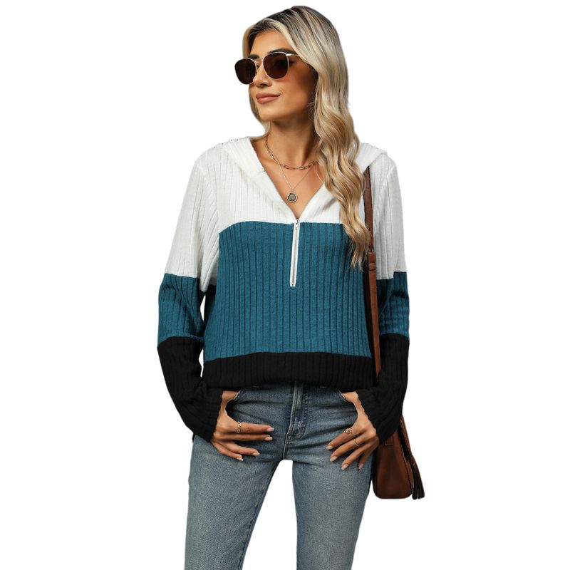 BLWOENS - Polera de manga larga de primavera y otoño para mujeres - Azul_.