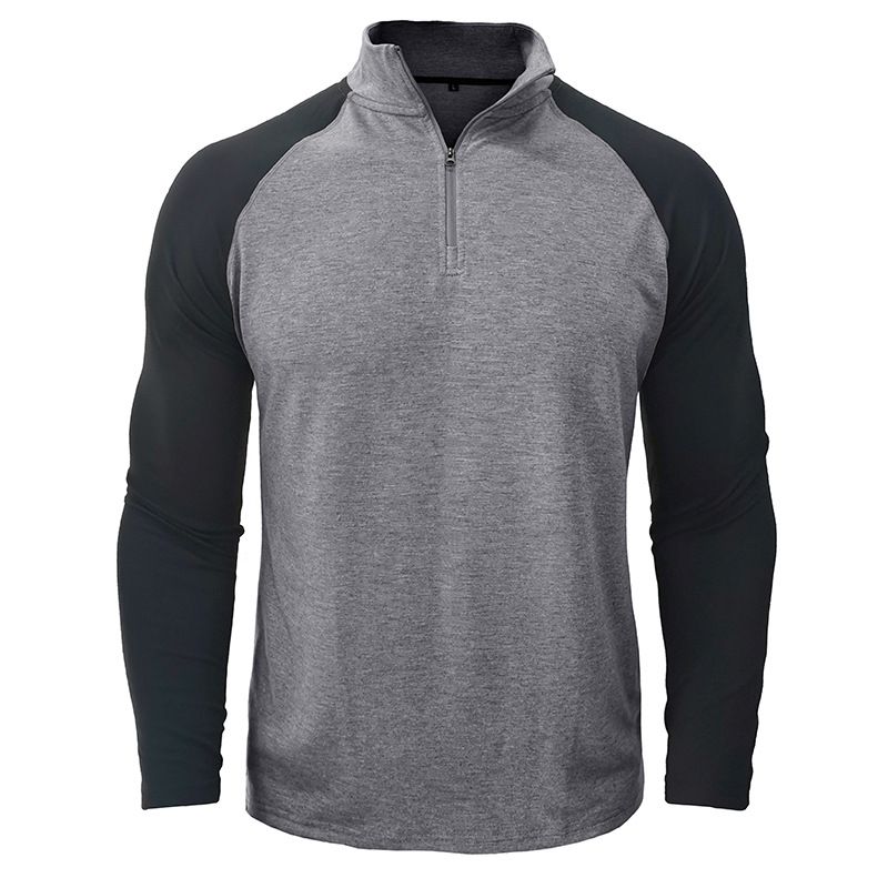 BLWOENS - Polera de manga larga para hombres en primavera y otoño - Gris_.