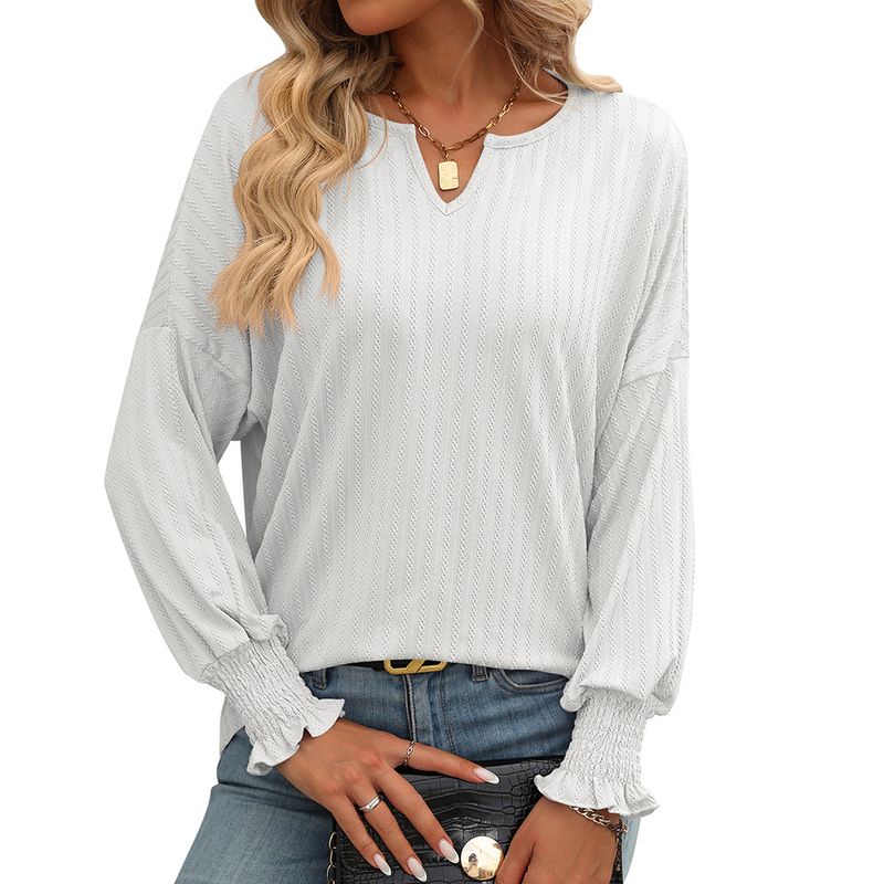 BLWOENS - Polera de manga larga para mujeres - Blanco