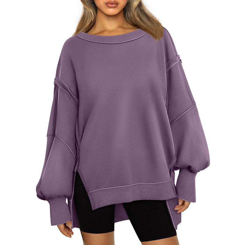 BLWOENS - Polera de manga larga de primavera y otoño para mujeres - Violeta