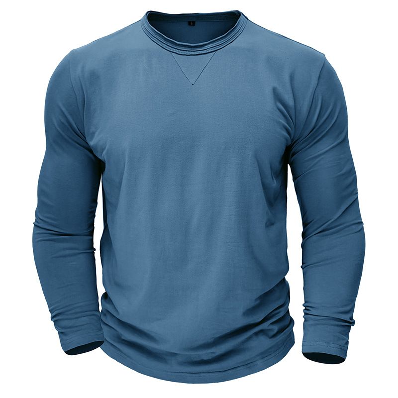 BLWOENS - Polera de manga larga para hombres en primavera y otoño - Azul