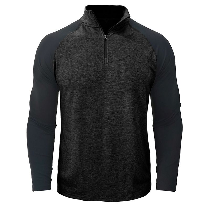 BLWOENS - Polera de manga larga para hombres en primavera y otoño - Negro_.