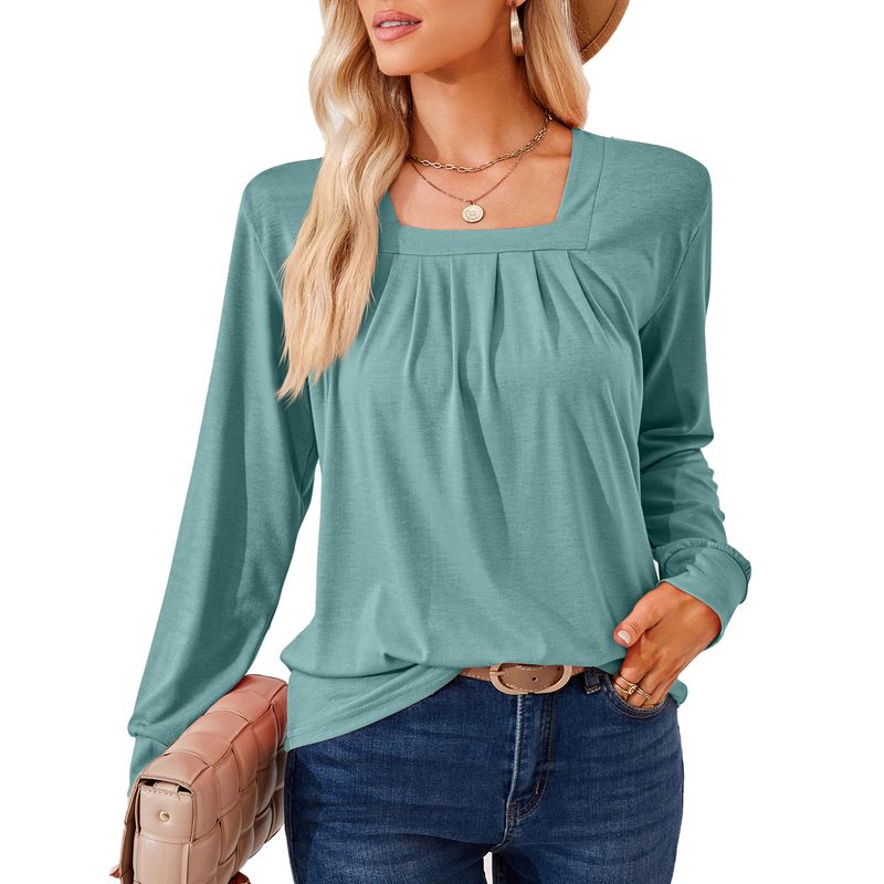 BLWOENS - Polera de manga larga para mujeres - Verde