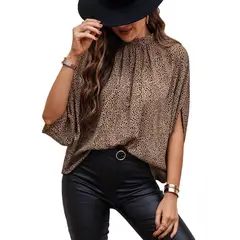 BLWOENS - Polera manga corta para mujeres - Café