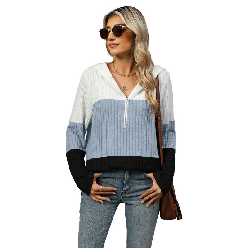 BLWOENS - Polera de manga larga de primavera y otoño para mujeres - Azul