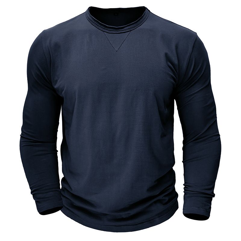 BLWOENS - Polera de manga larga para hombres en primavera y otoño - Azul_.