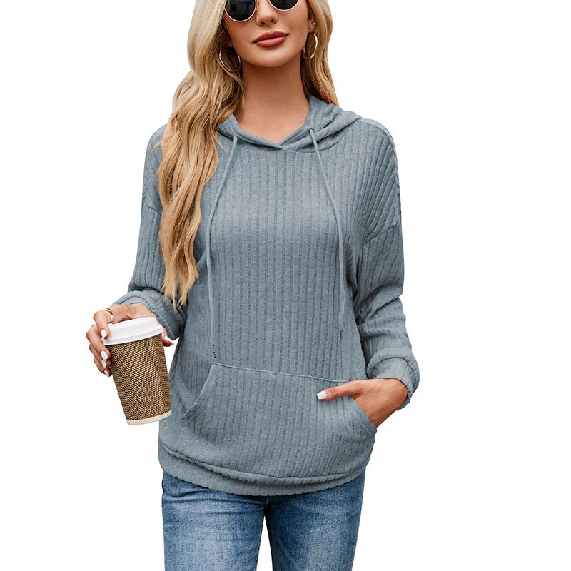 BLWOENS - Polera de manga larga de primavera y otoño para mujeres - Azul
