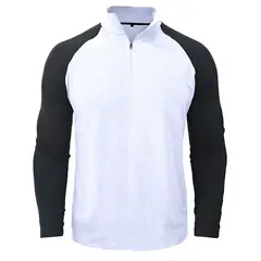 BLWOENS - Polera de manga larga para hombres en primavera y otoño - Blanco