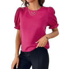 BLWOENS - Polera manga corta para mujeres - Rosado