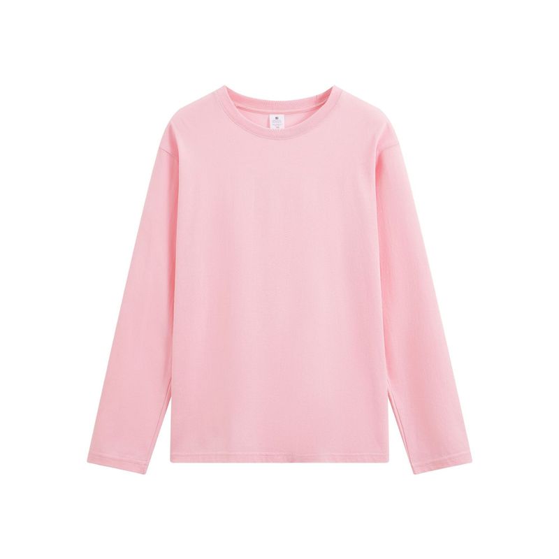 BLWOENS - polera de manga larga para hombres y mujeres en primavera y otoño - Rosa