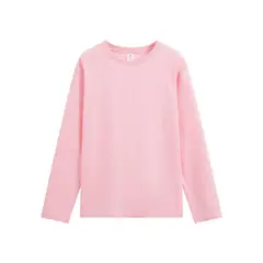 BLWOENS - Polera de manga larga para hombres y mujeres en primavera y otoño - Rosa