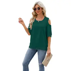 BLWOENS - Polera manga corta para mujeres - Verde