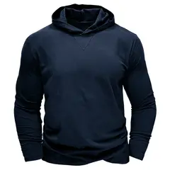 BLWOENS - Polera de manga larga para hombres en primavera y otoño - Azul