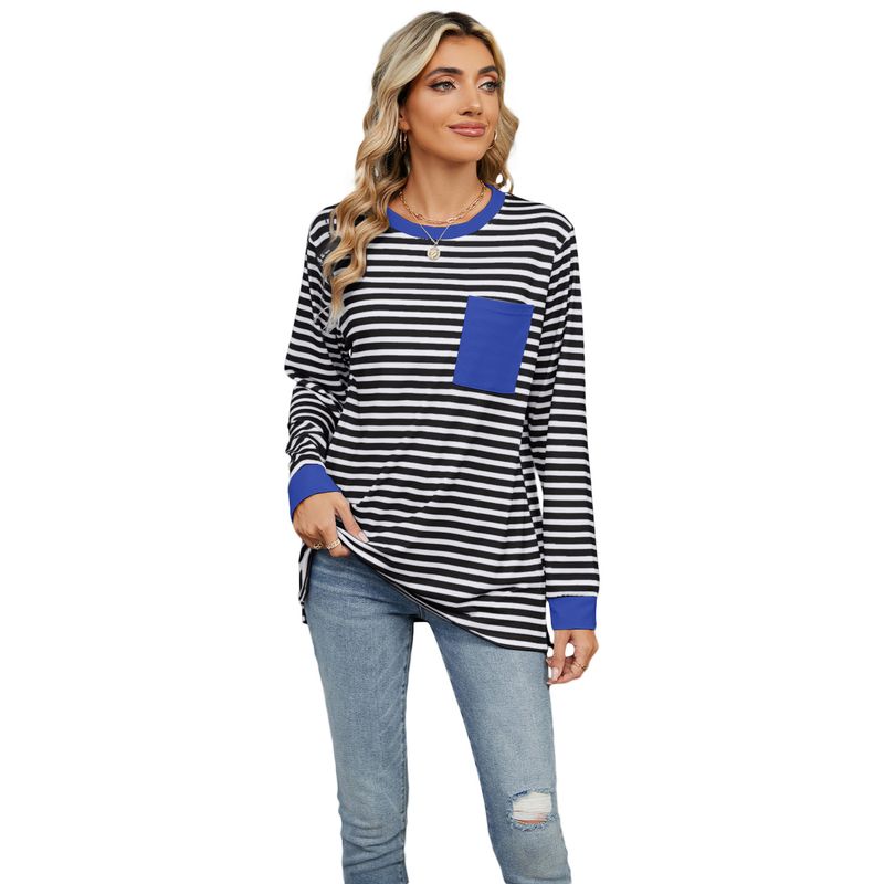 BLWOENS - Polera de manga larga de primavera y otoño para mujeres - Negro_.