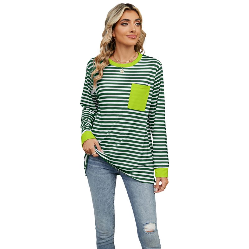 BLWOENS - Polera de manga larga de primavera y otoño para mujeres - Verde