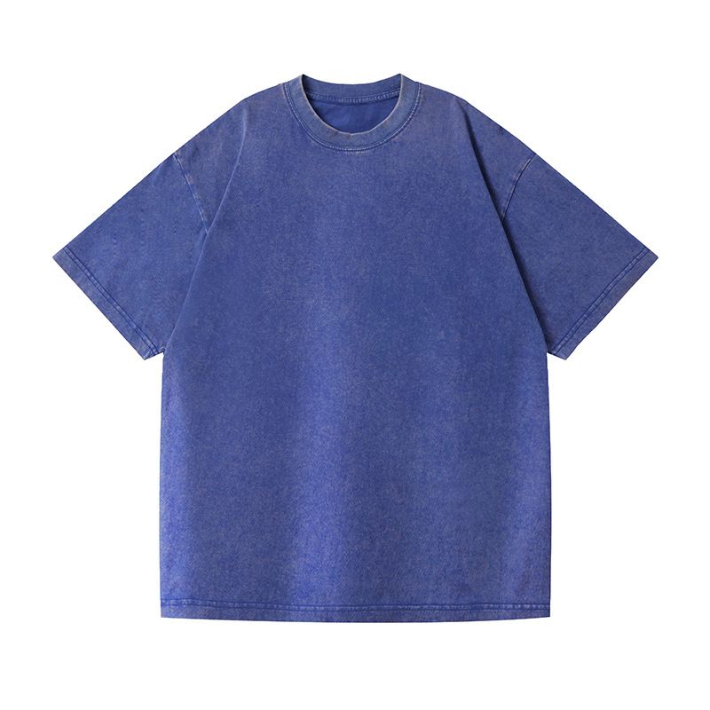 BLWOENS - polera de manga corta de verano para hombres y mujeres - Azul