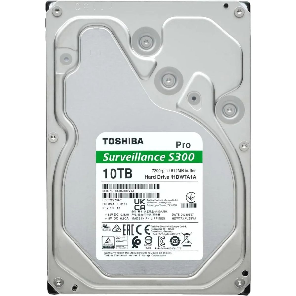 TOSHIBA - Disco Duro Toshiba S300 Pro Surveillance 35 10TB SATA