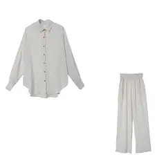 BLWOENS - Blusas y pantalones casuales para mujeres Traje-2 piezas