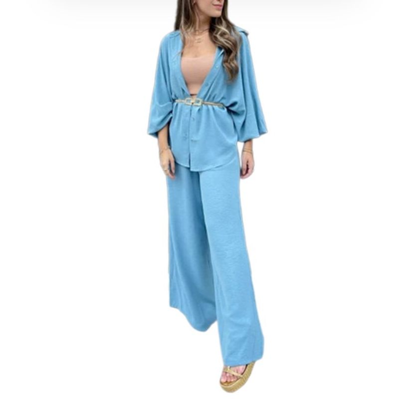 BLWOENS - Blusas y pantalones casuales para mujeres Traje-2 piezas_.