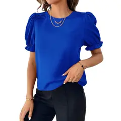 BLWOENS - Polera manga corta para mujeres - Azul