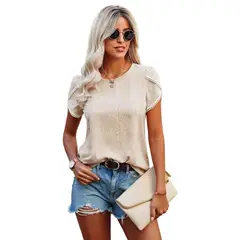BLWOENS - Polera manga corta para mujeres - Beige