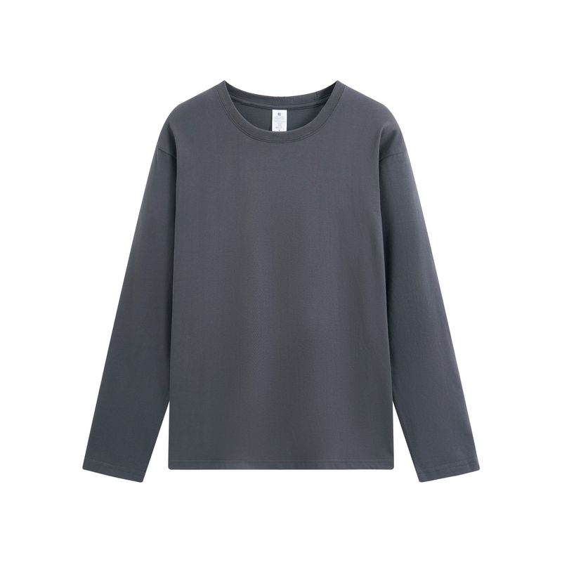 BLWOENS - polera de manga larga para hombres y mujeres en primavera y otoño - Gris