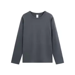 BLWOENS - Polera de manga larga para hombres y mujeres en primavera y otoño - Gris