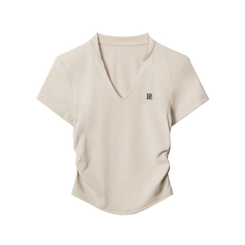 BLWOENS - Camiseta de manga corta de verano para mujeres - Beige