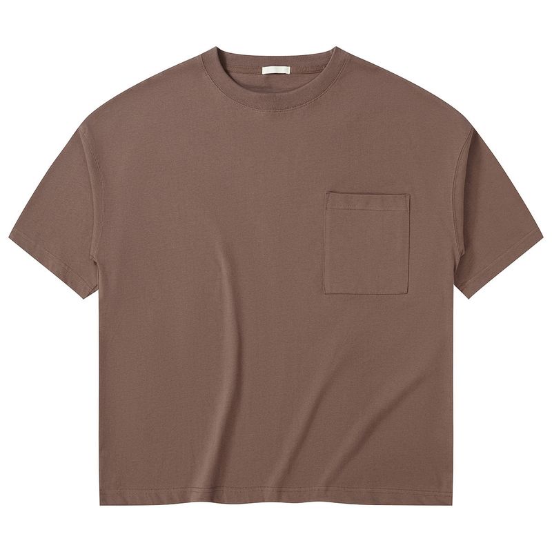 BLWOENS - Polera Manga Corta Hombre - Marrón