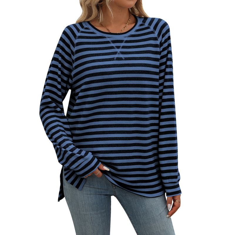 BLWOENS - Polera de manga larga para mujeres - Azul
