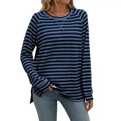 BLWOENS - Polera de manga larga para mujeres - Azul