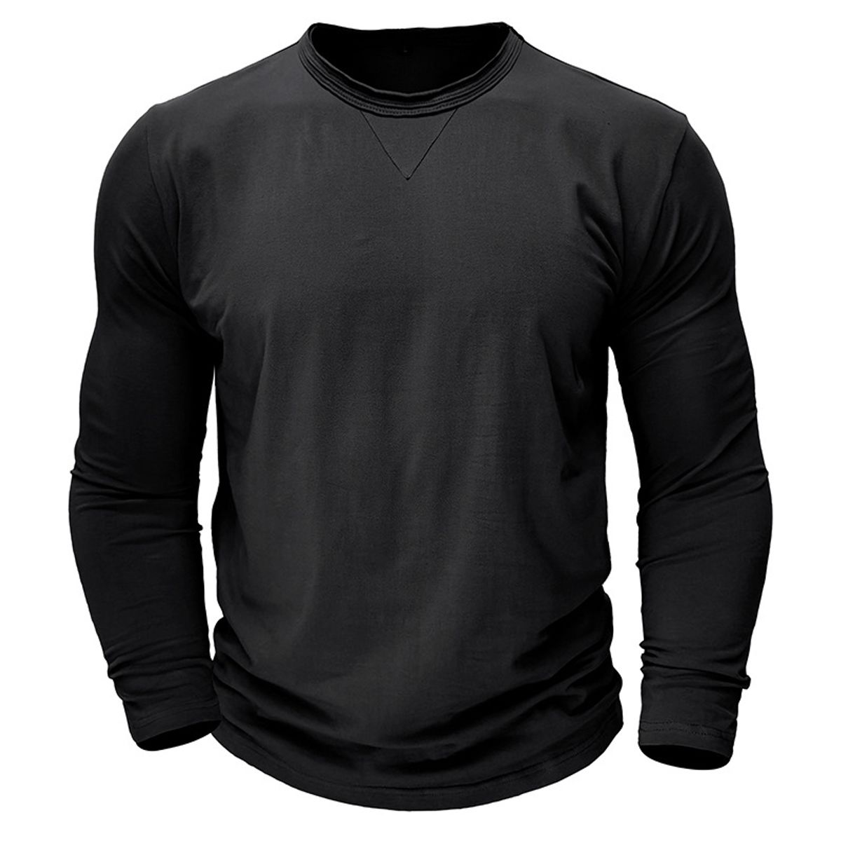BLWOENS - Polera de manga larga para hombres en primavera y otoño - Negro