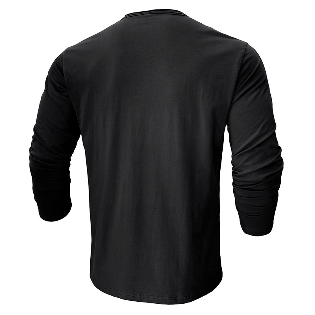 BLWOENS - Polera de manga larga para hombres en primavera y otoño - Negro