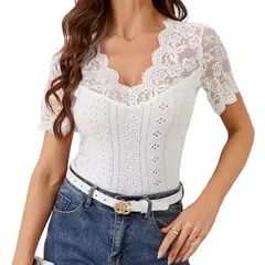 BLWOENS - Polera Manga Corta Mujer - Blanco_.