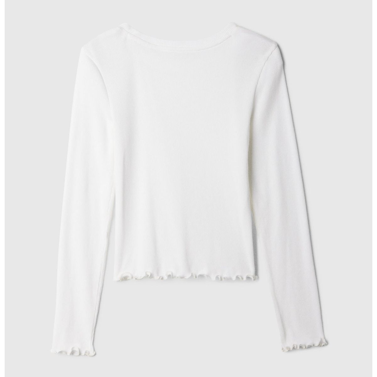 GAP - Polera Niña GAP Rib Manga Larga Blanco