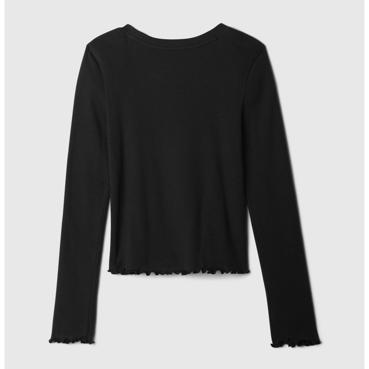 GAP - Polera Niña GAP Rib Manga Larga Negro