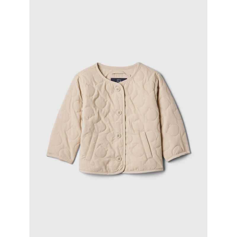 GAP - Chaqueta Bebe Niña Quilted Beige GAP