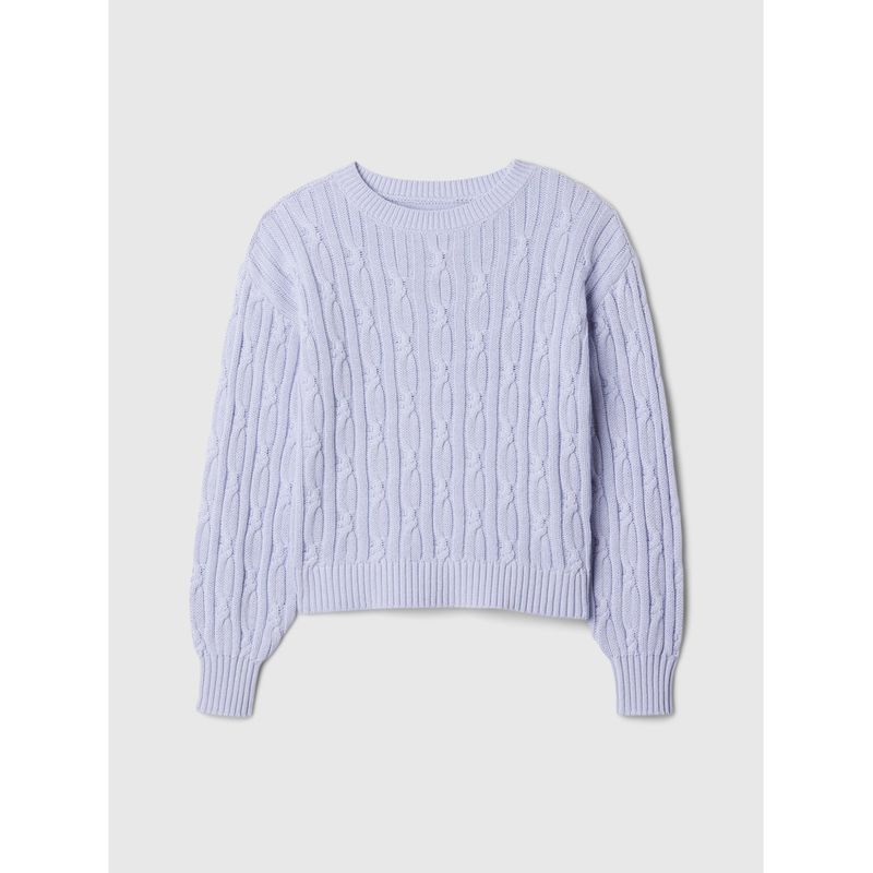 GAP - Sweater Niña Cable Morado GAP