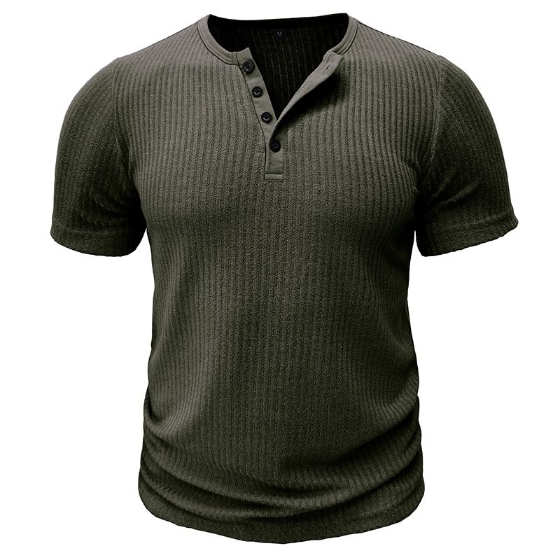BLWOENS - Polera de manga corta de verano para hombres - Verde