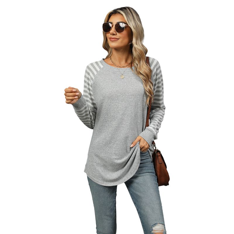 BLWOENS - Polera de manga larga de primavera y otoño para mujeres - Gris