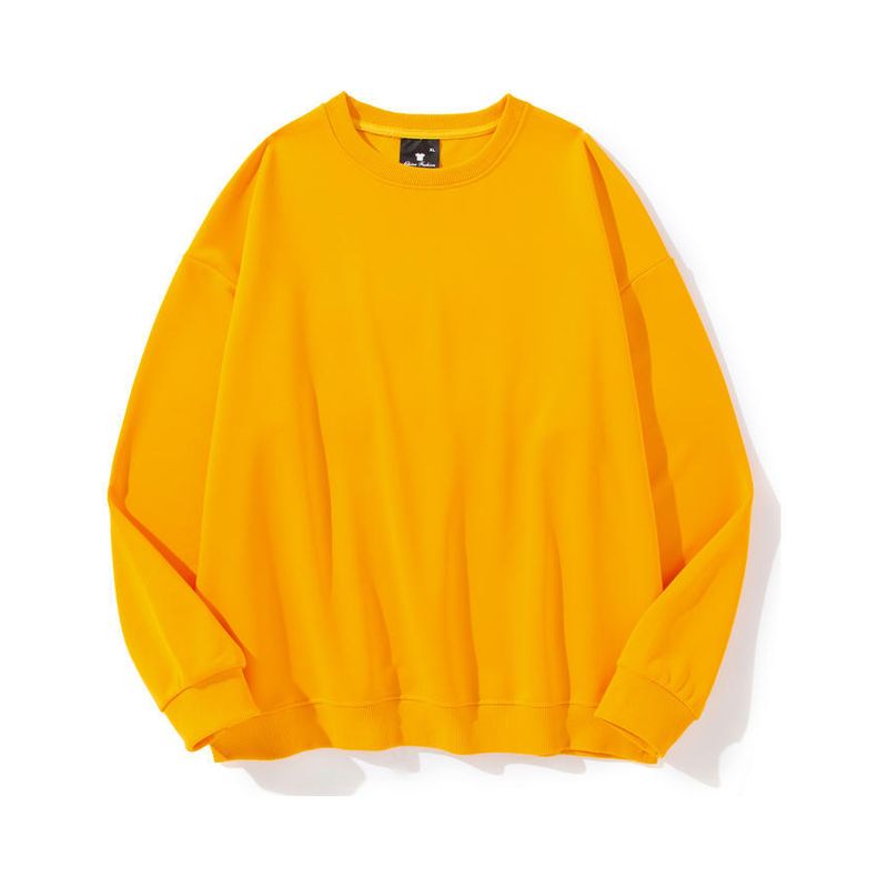 BLWOENS - polera de manga larga para hombres y mujeres en primavera y otoño - Amarillo