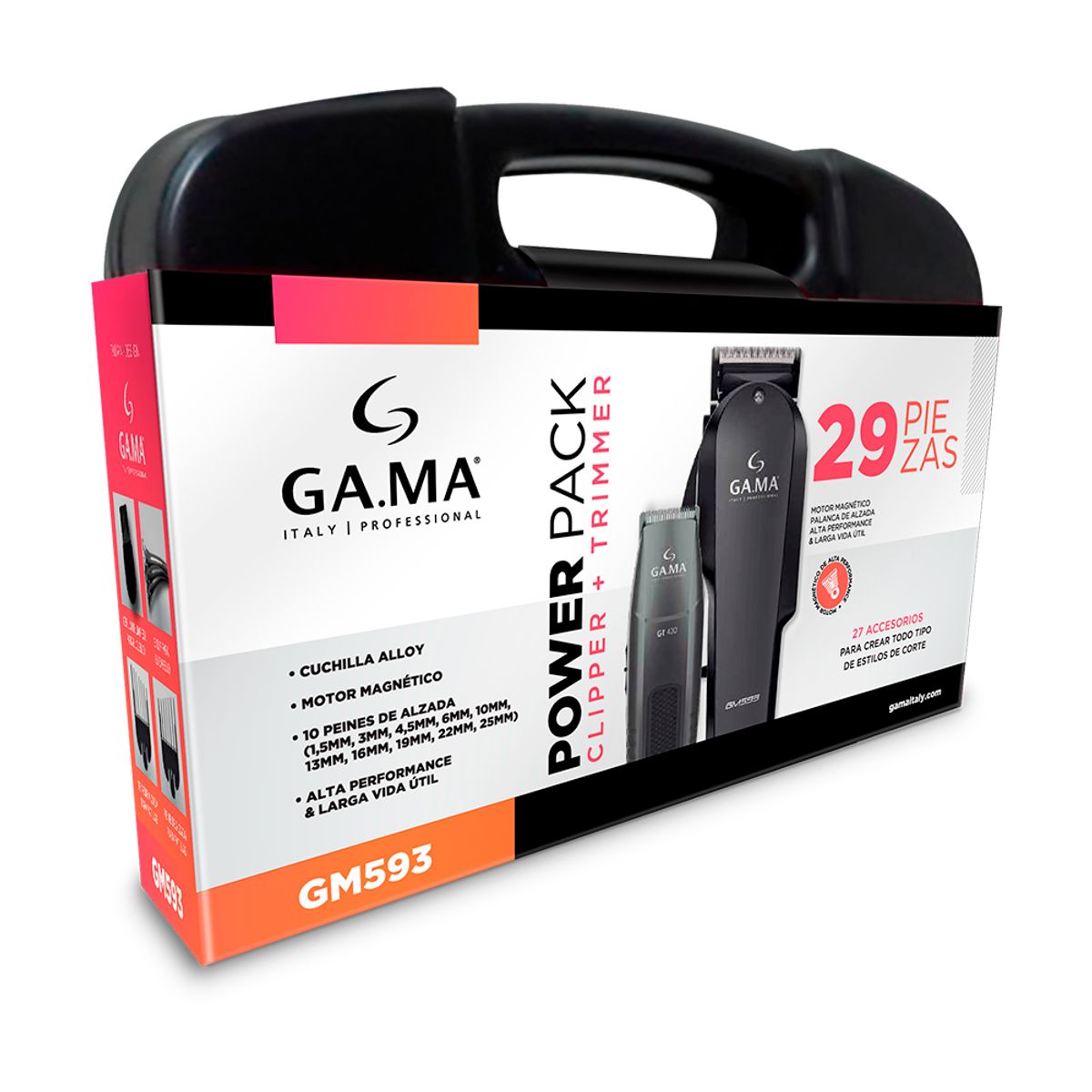 GAMA - Clipper y Trimmer Gama GM593 Power Pack 29 Piezas
