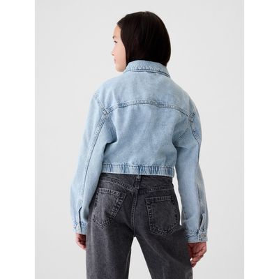 Imagen 2 del producto Chaqueta Niña Cropped Denim Azul